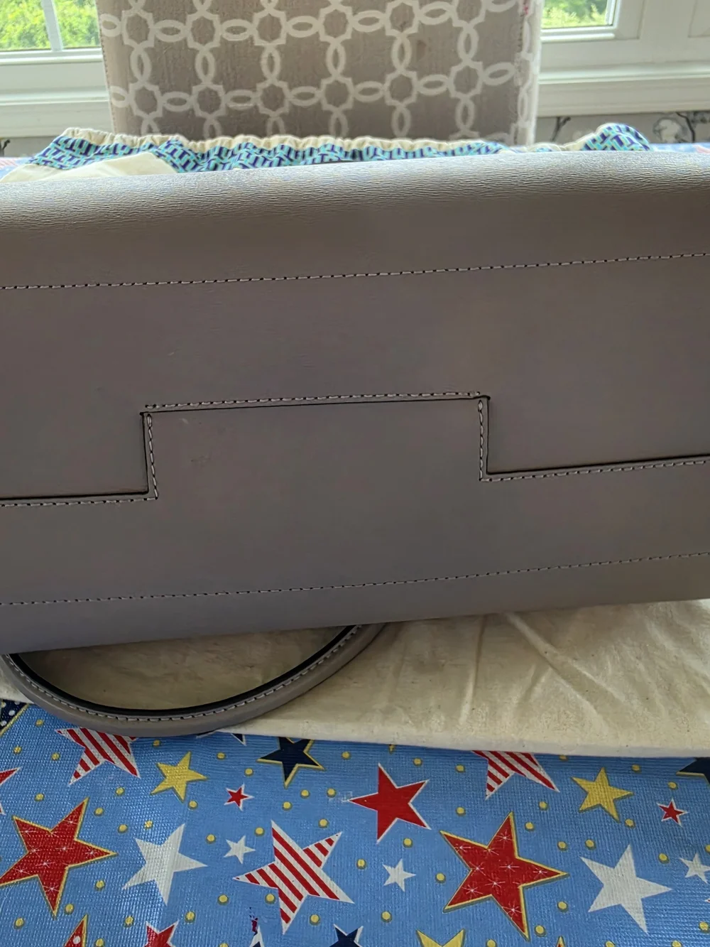 Tory Burch Ella Open-Top Tote in Light Gray
